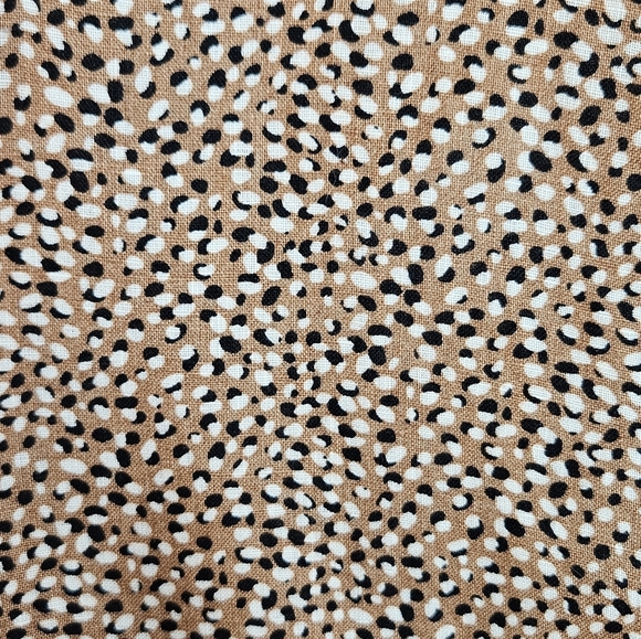 Tahari White Black Brown Print 100% Linen Buttondown Sleeveless Dress Sz M - Picture 5 of 10